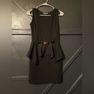 HYPNOTIZED little black dress with silver embellishment size small